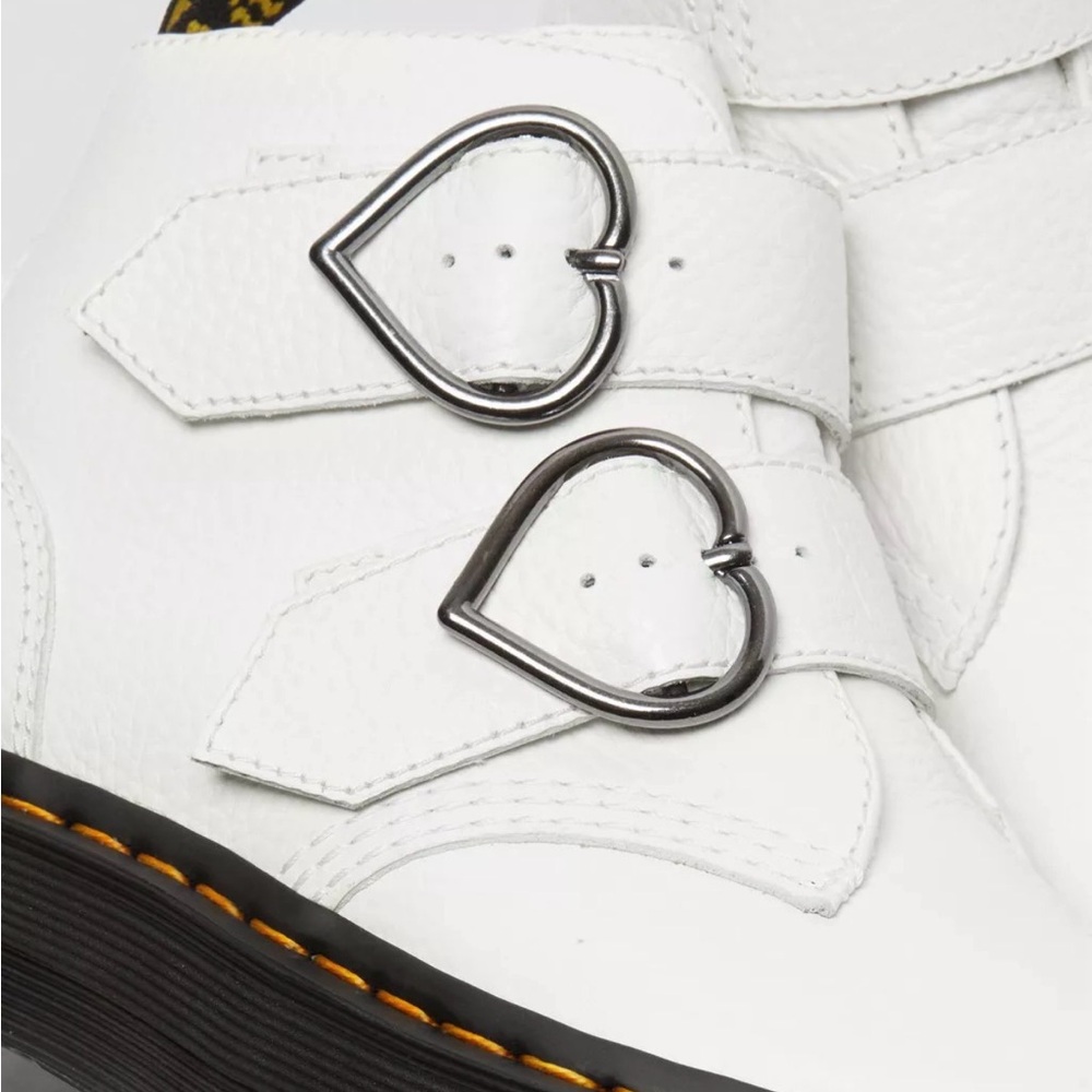 Dr. Martens Devon Heart Leather Platform Boots - Picture 3 of 15
